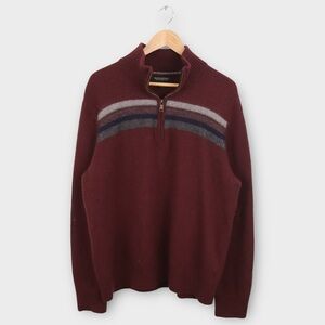 Banana Republic Sweater Men’s Size XL Quarter‎ Zip Mock Neck Wool Blend Pullover